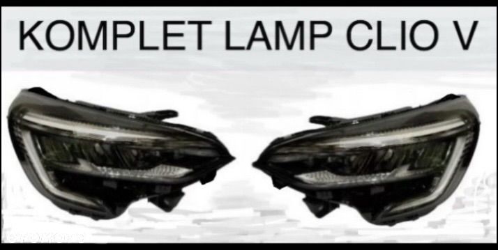 RENAULT CLIO 5 V ORYGINALNE LAMPY REFLEKTORY PRZEDNIE FULL LED LEDOWE LEDOWA LAMPA PRZEDNIA LEWA PRAWA LEWY PRAWY PRZÓD REFLEKTOR PRZEDNI LEWY PRAWY 260607647R 260104922R KOMPLET LAMP PRZEDNICH - 1