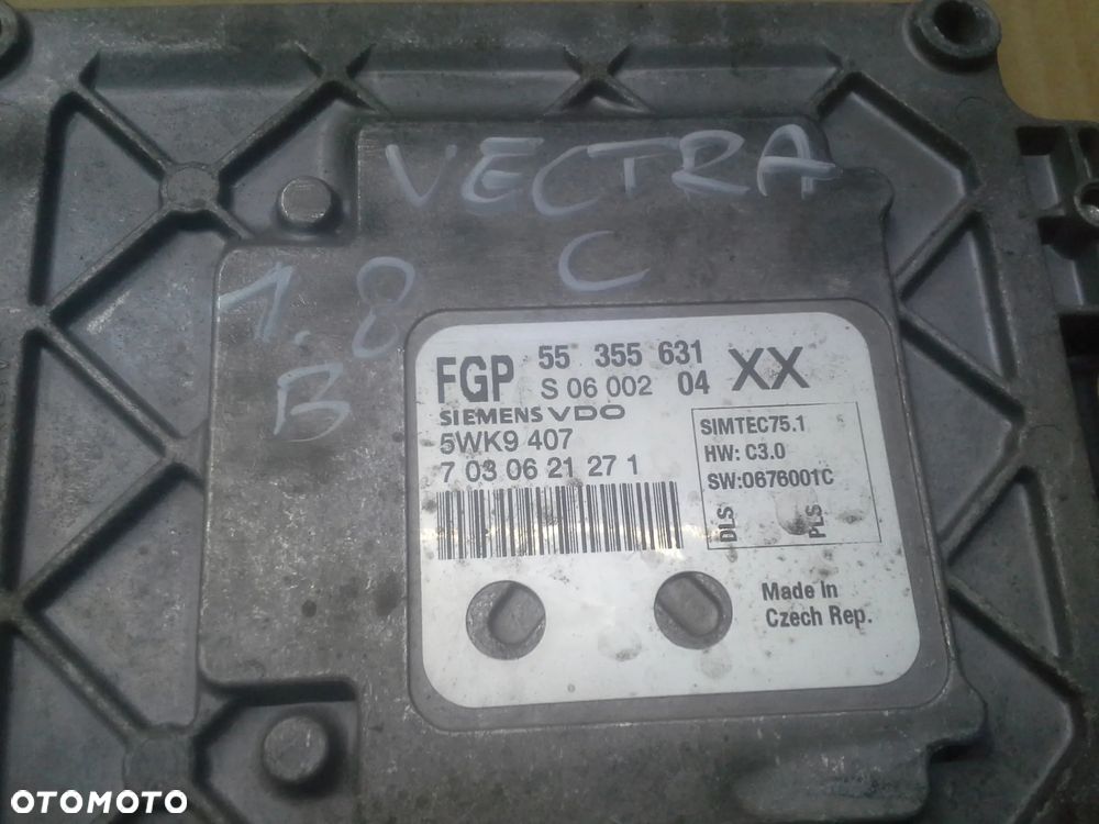 Opel Vectra C 1.8 16V zestaw startowy komputer FGP 55355631  5WK9407 bsi bsm cim klucze - 14