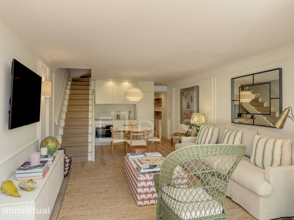Moradia T2 com Jardim Privativo, Piscina e Vista Mar no Estoril - Grande imagem: 5/24