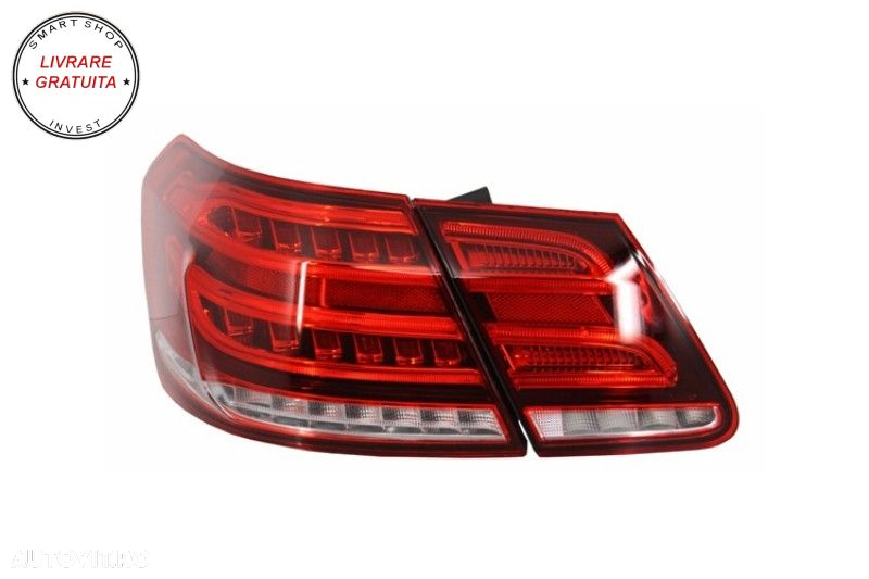 Stopuri LED Mercedes E-Class W212 (2009-2013) Facelift Design Rosu Clar- livrare gratuita - 3