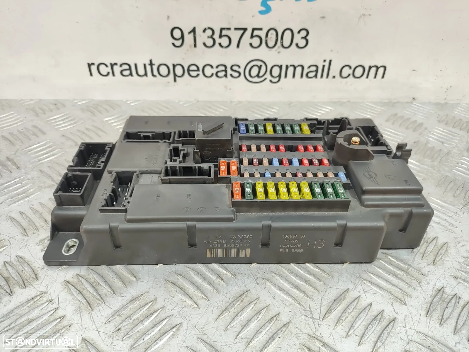 TAMPA CAIXA FUSÍVEIS RELÉS SAM BSI MINI COOPER R56 61353453739 3453739 - 2