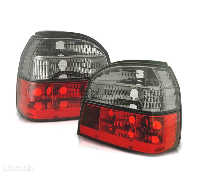 FAROLINS TRASEIROS GOLF 3 91-97 VERMELHO / ESCURECIDOS - 2