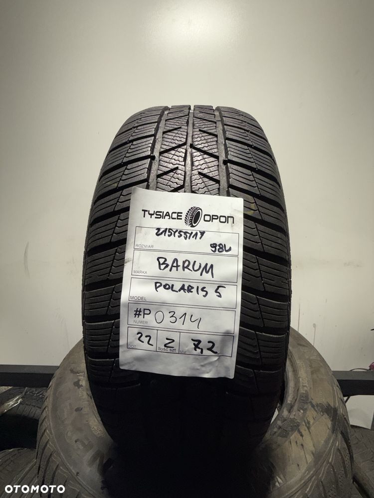 Opona zimowa 215/55/17 barum polaris 5 7mm #P0314 - 1