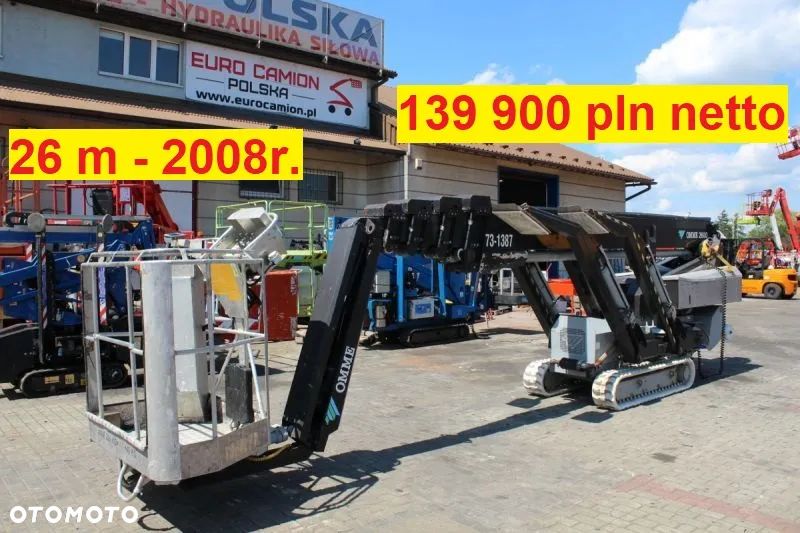 Omme podnośnik koszowy na gąsienicach 26 m 22 m 20 m 19 m 18 m 17 m - 2