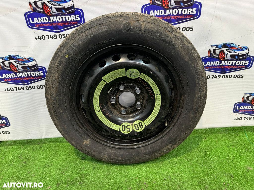 Roata rezerva slim mercedes benz 125/90 r16 5x112 - 1