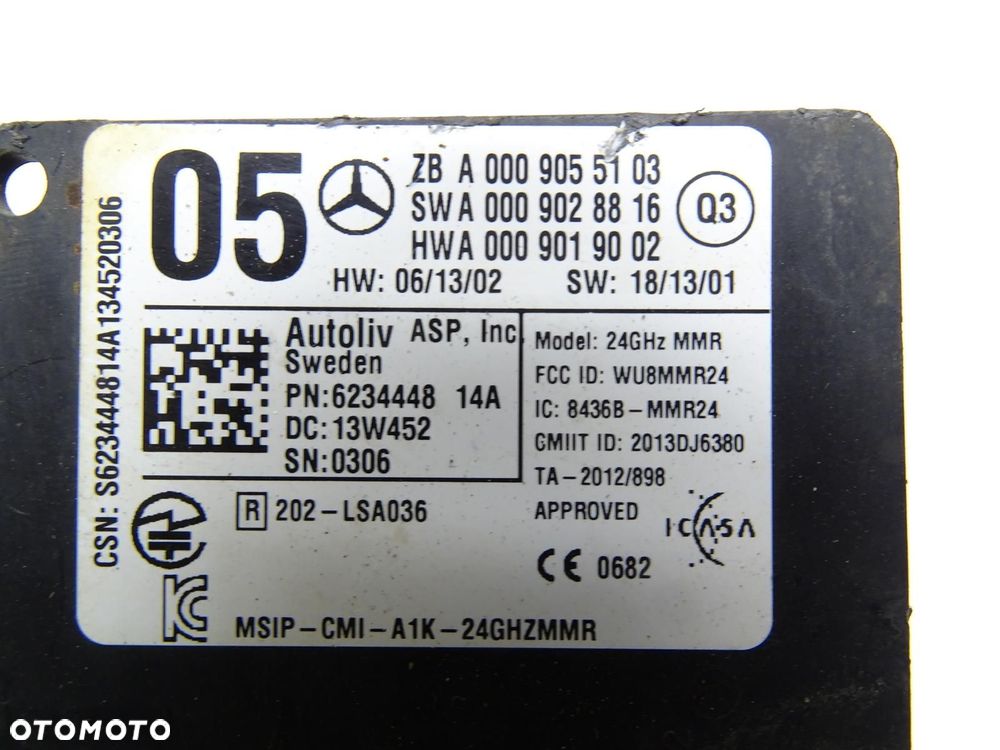 STEROWNIK RADAR DISTRONIC A0009055103 MERCEDES W176 W117 - 5