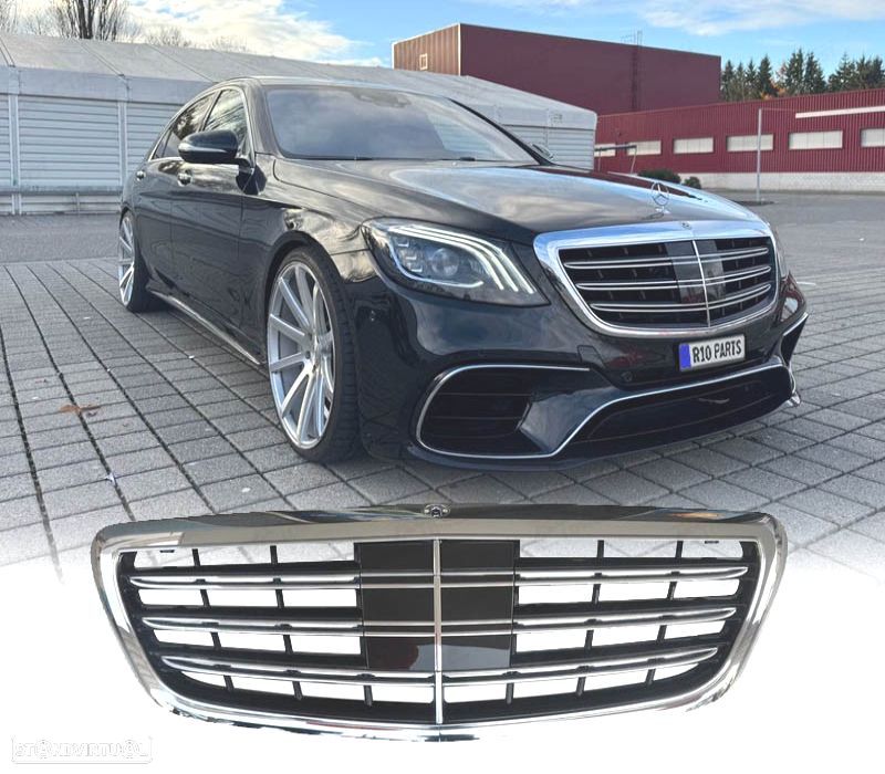 GRELHA MERCEDES W222 14-20 CROMADA NIGHT VIEW - 1