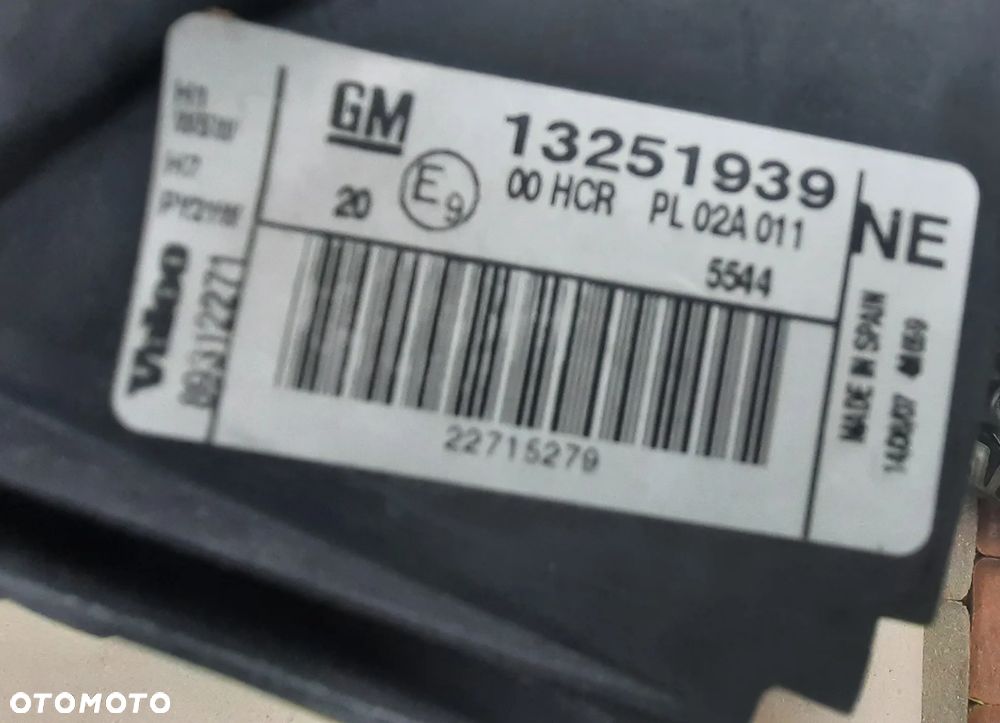 Lampa przednia lewa prawa przód Opel Vectra C LIFT EUROPA soczewka 13251939 - 6