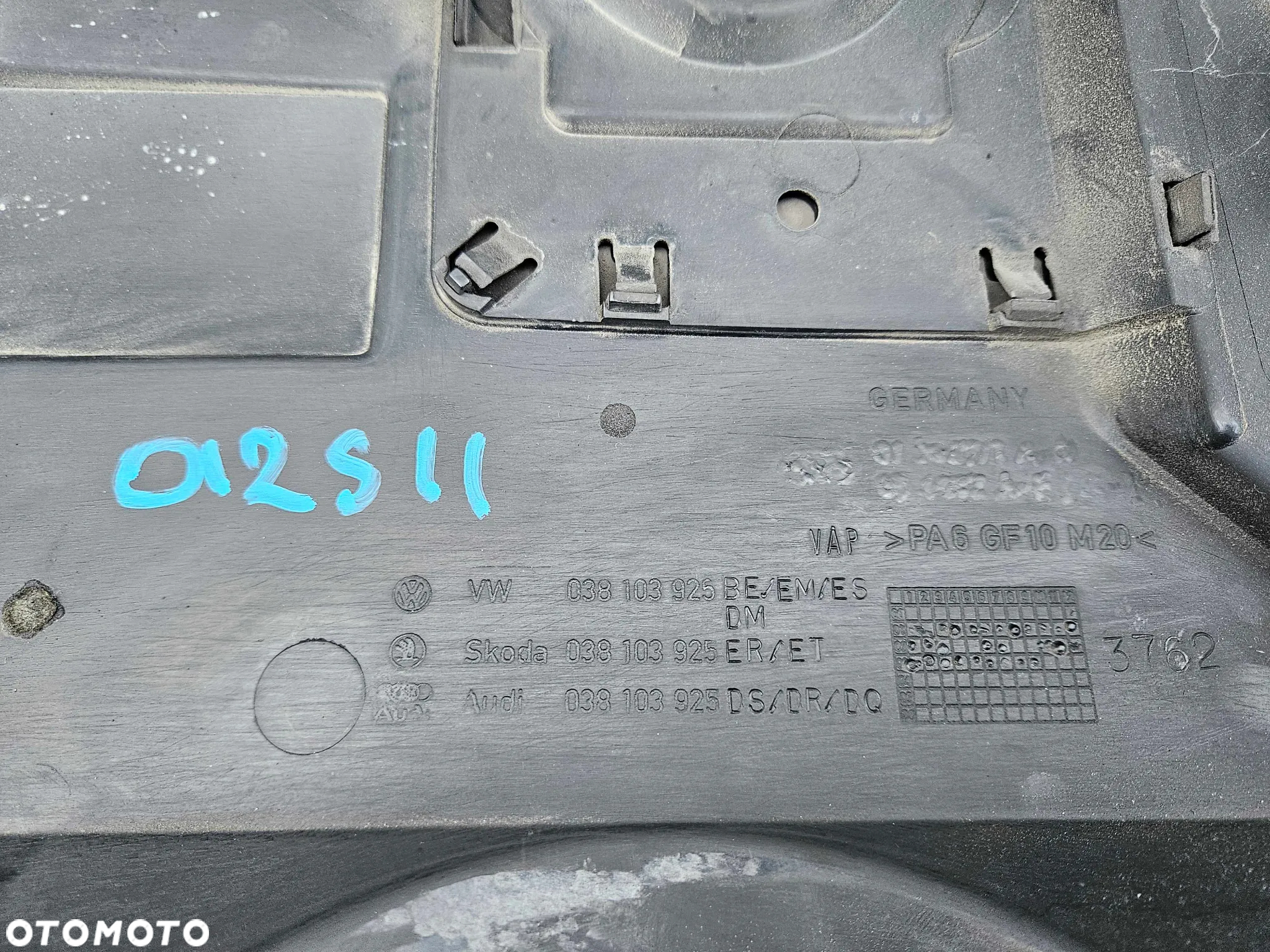 Oslona Pokrywa Silnika Na silnik Górna 1.9 TDI 8V Audi A4 B6 A6 C5 VW - 12