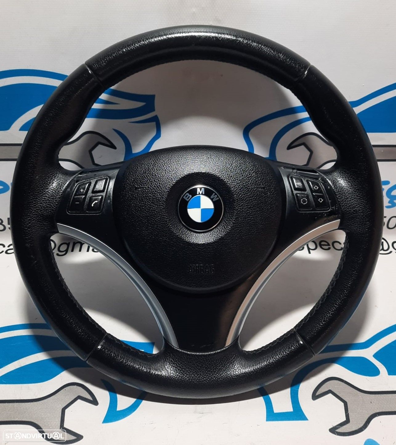 VOLANTE GUIADOR COMPLETO BMW SERIE 1 E81 SERIE 1 E87 E82 E88 SERIE 3 E90 E91 E92 E93 X1 E87 PELE AIRBAG COMANDOS MULTIFUNÇÕES CONTROLO - 1