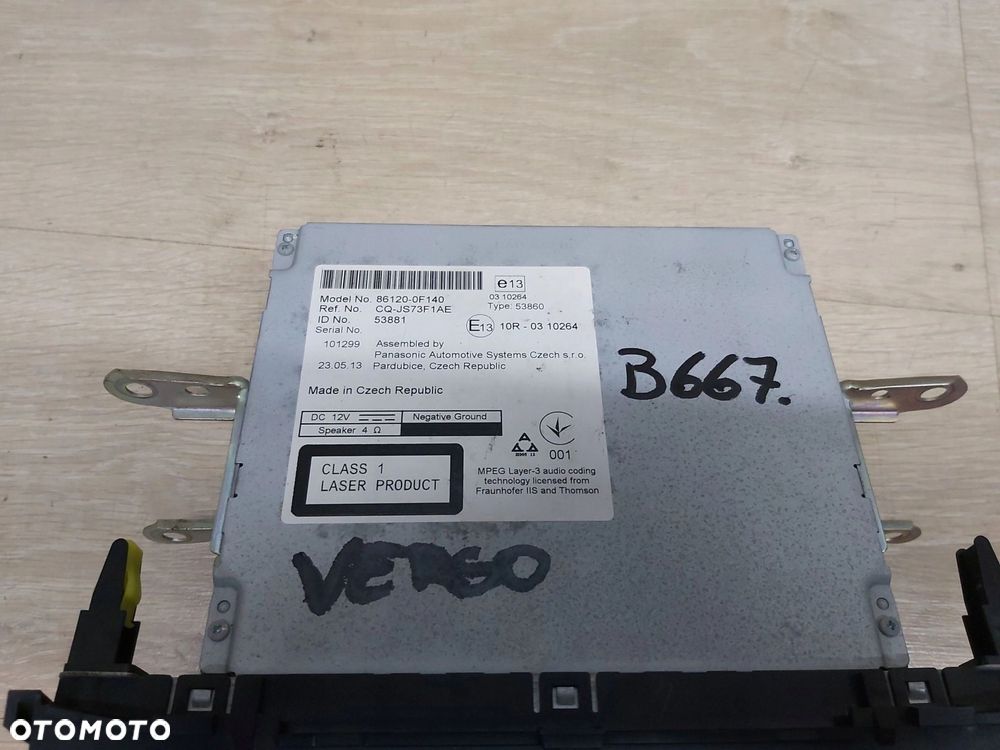 Toyota VERSO Lift 09 - 18 r radio oryginał 86120-0F140 - 4