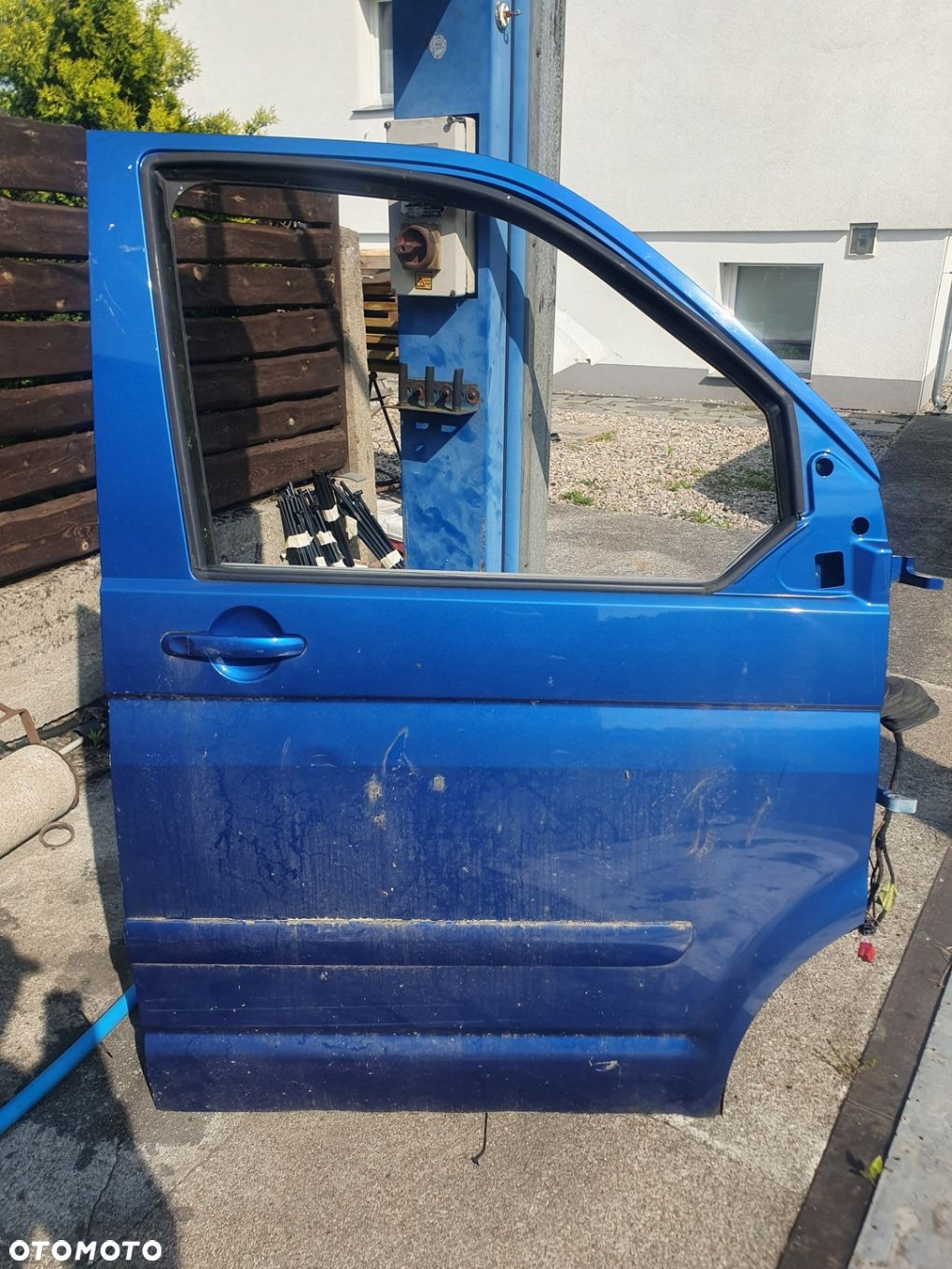 drzwi PRAWE przód Vw Transporter Multivan T5 T6 IDEALNE 06r. niebieski GOŁE - 2
