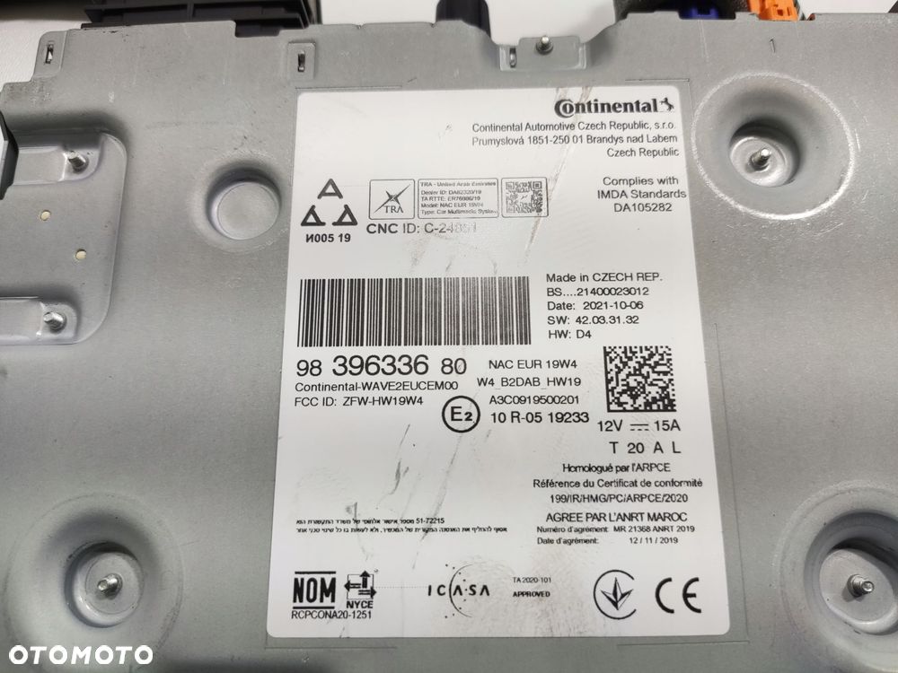 radio fabryczne nawigacja citroen jumpy expert iii 9839633680 2016-2023 - 4