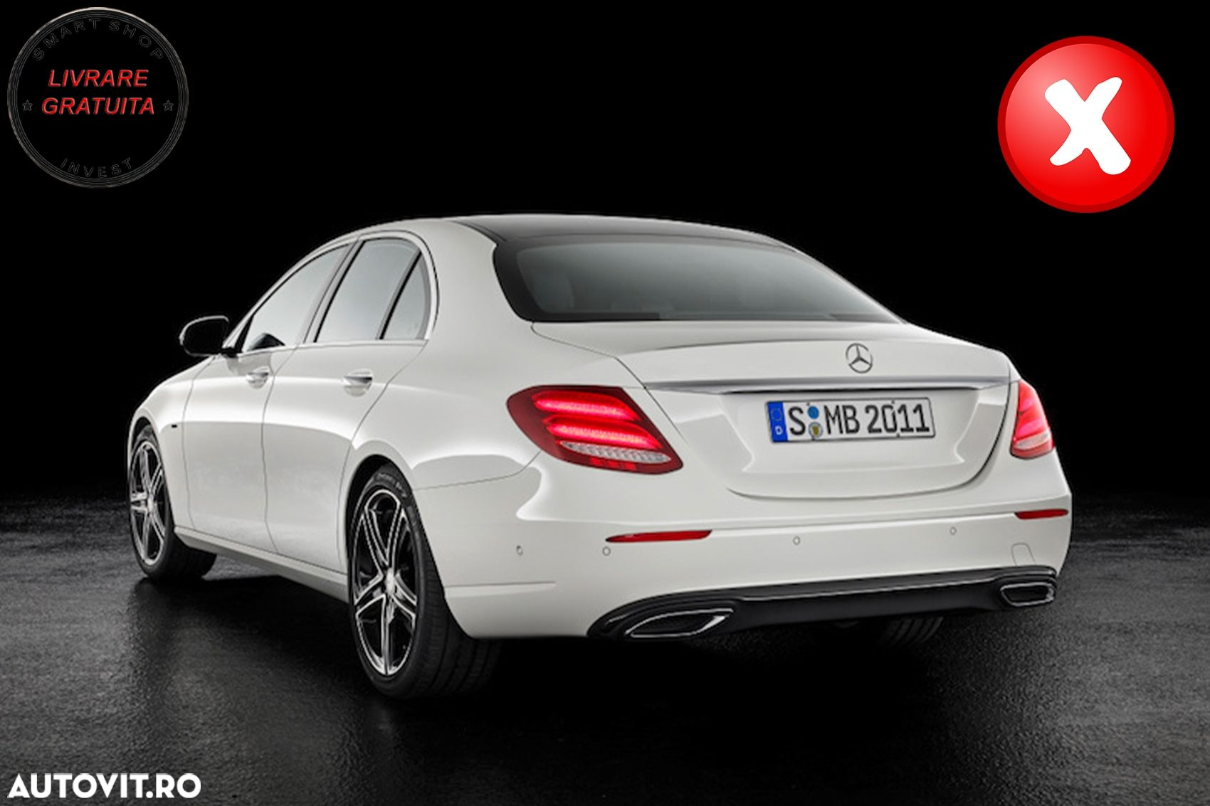 Difuzor Bara Spate cu Ornamente Toba Mercedes E-Class W213 (2016-2019) E53 Design - livrare gratuita - 13