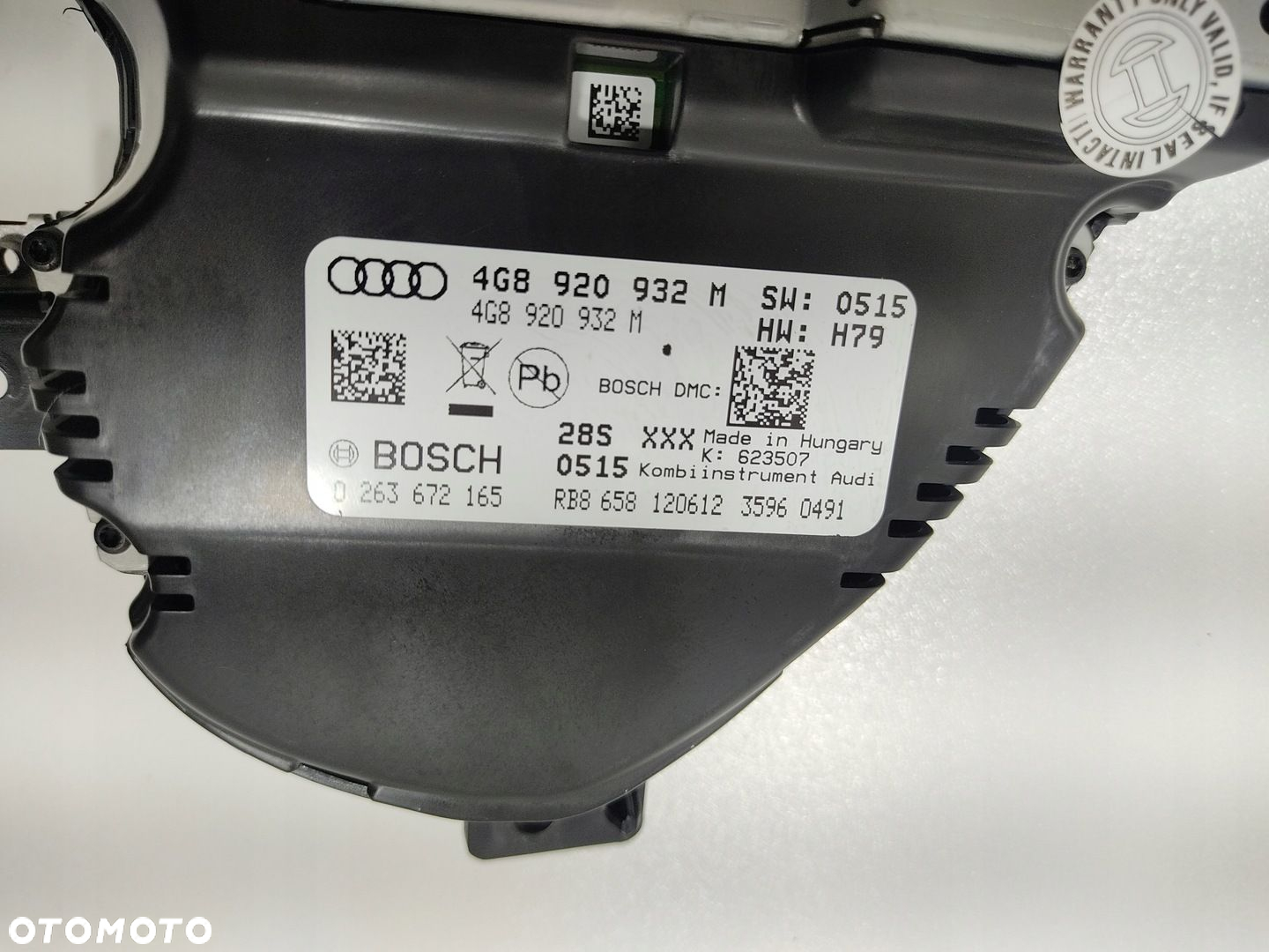 LICZNIK AUDI A6 C7 3.0 TDI 0263672165 4G8920932M 0263672165 2010-14 EUROPA - 8