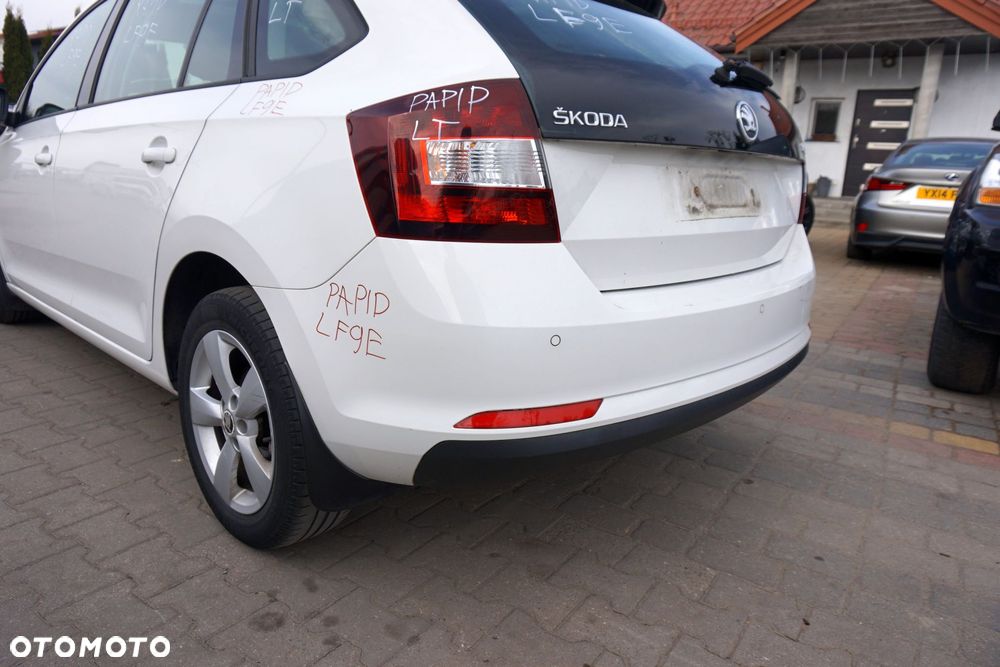 ZDERZAK TYLNY RAPID NH3 HB LF9E  BIAŁY SKODA 2012-2019 - 2