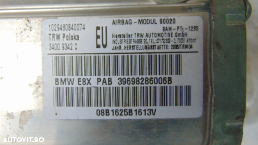 Plansa Bord cu airbag volan-pasager BMW Seria 1 E87/E81 2.0 diesel an 2004-2010 - 5