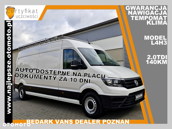 Volkswagen Crafter, L4H3, 2018 X, nawigacja, klima, tempomat