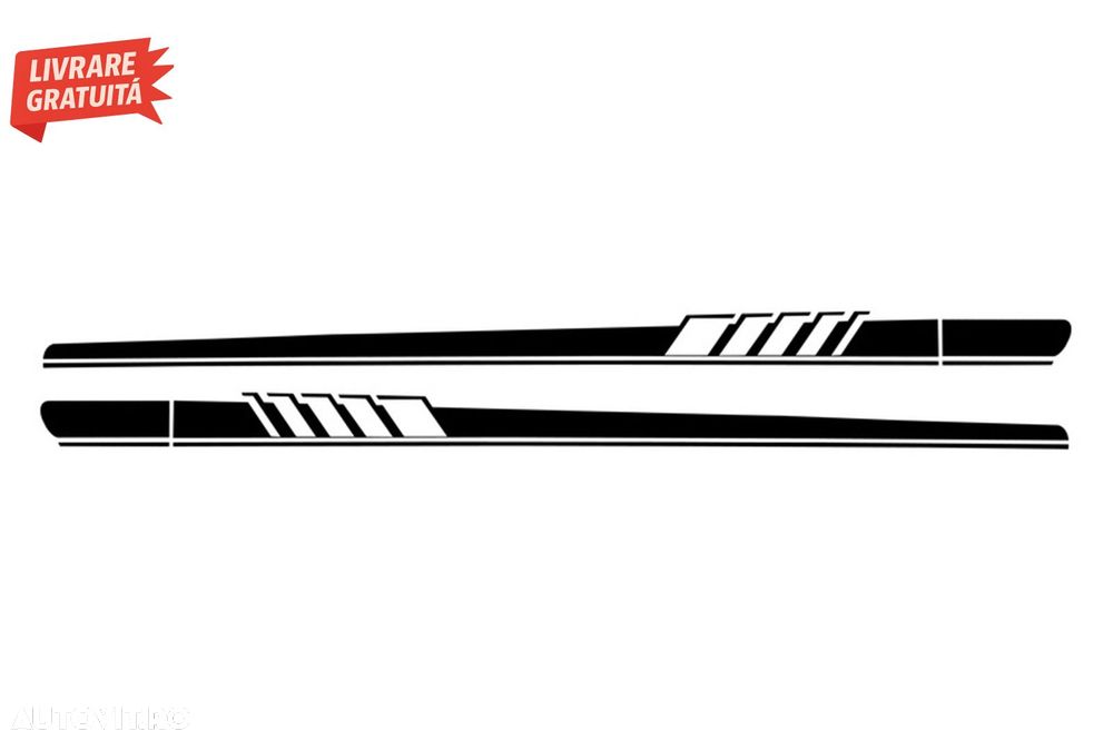 Set Stickere Capota/Plafon/Portbagaj si Laterale Negru Mat Mercedes C205 Coupe A20- livrare gratuita - 7