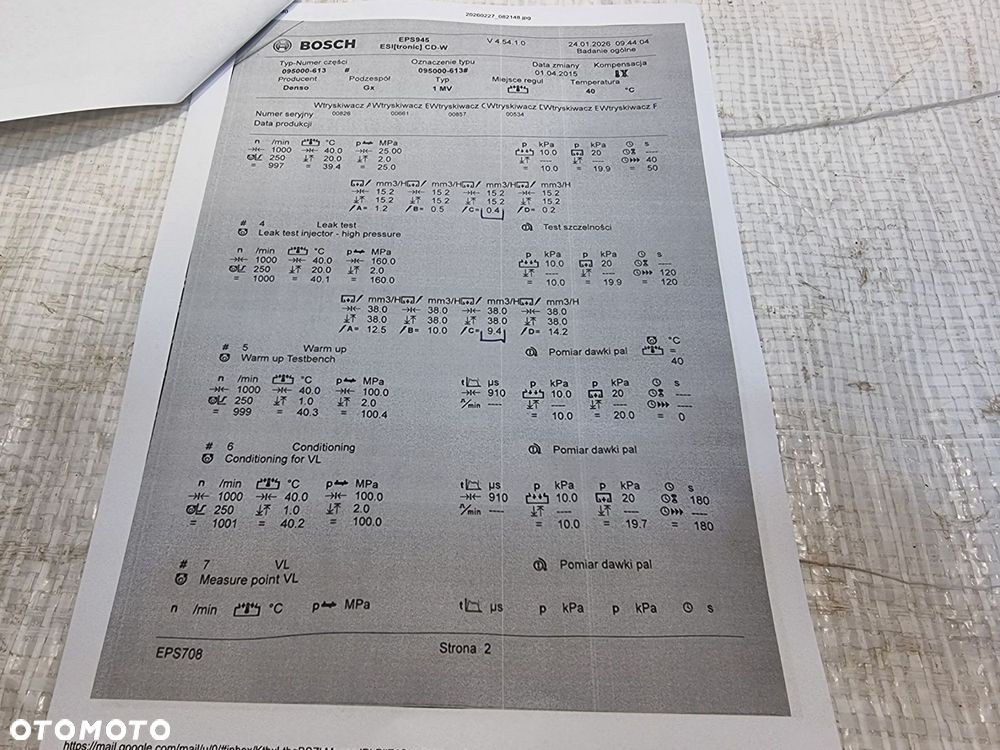 WTRYSK WTRYSKIWACZ OPEL ASTRA K V  1.6 CDTI 55585167 - 8