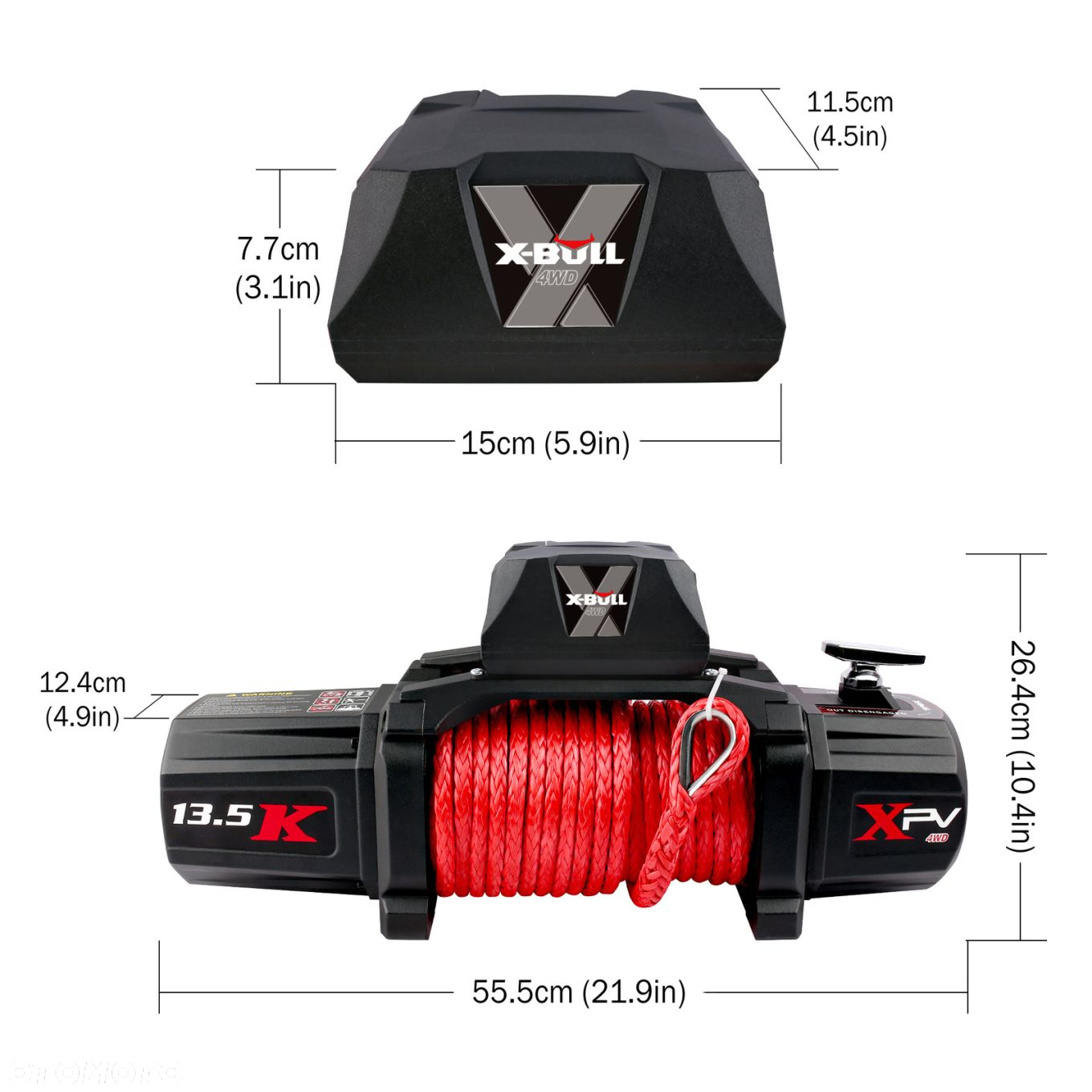 Wyciągarka elektryczna 12V Wciągarka samochodowa X-Bull 6T Tough 13500 lina syntetyczna 4x4 Off-Road - 13