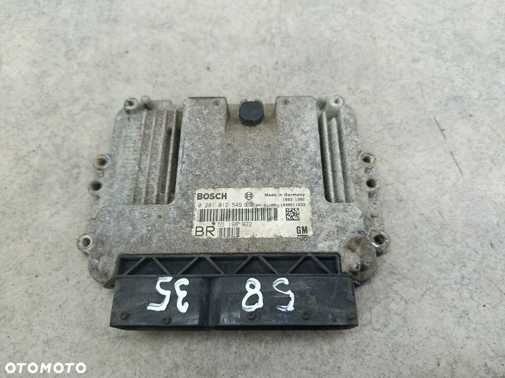 KOMPUTER, STEROWNIK OPEL ZAFIRA B 55198922 0281012549   1.9 CDTI 120KM - 1