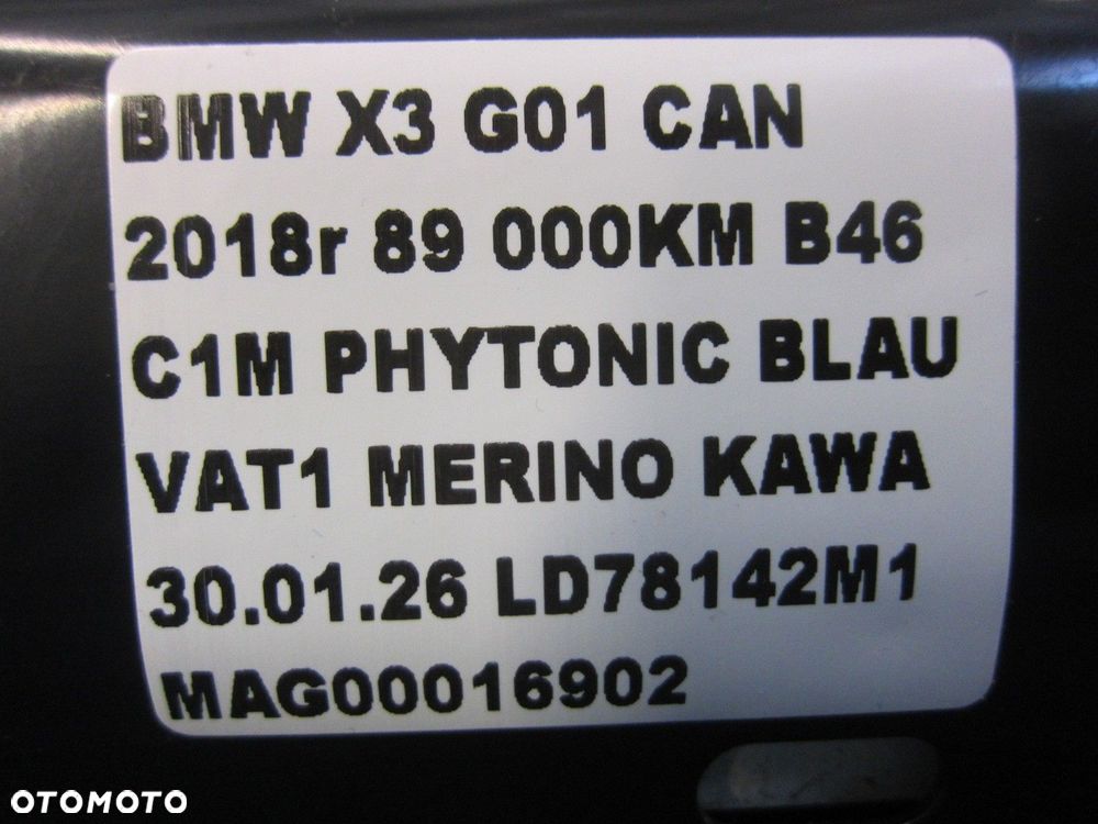 BMW X3 G01 G02 X4 72129363844 79363844 PODUSZKA KOLANOWA PRAWA USA AIRBAG - 6