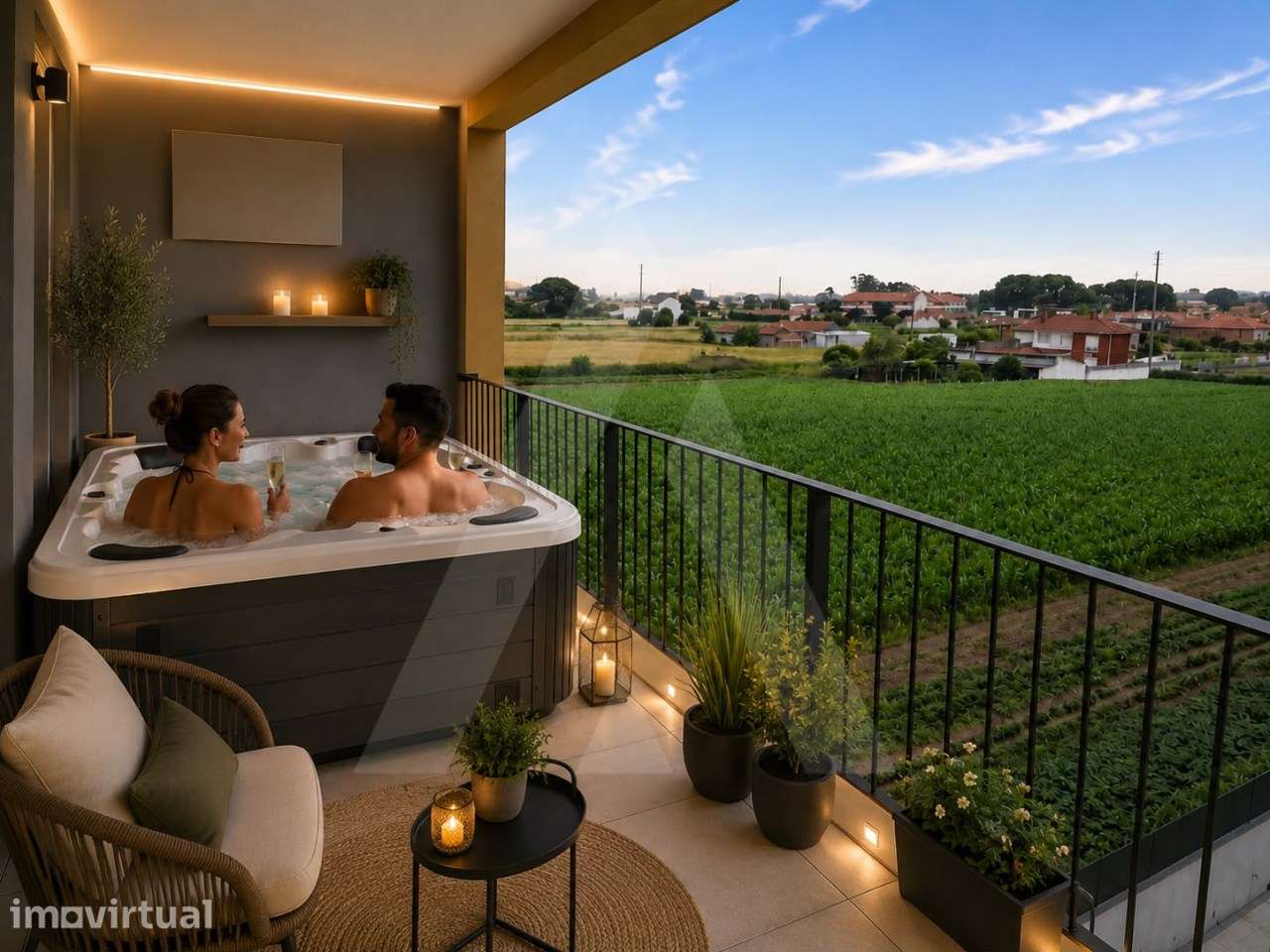 Apartamento T2 no Ed. Golden com varanda e garagem box em São Bernardo - Grande imagem: 5/19