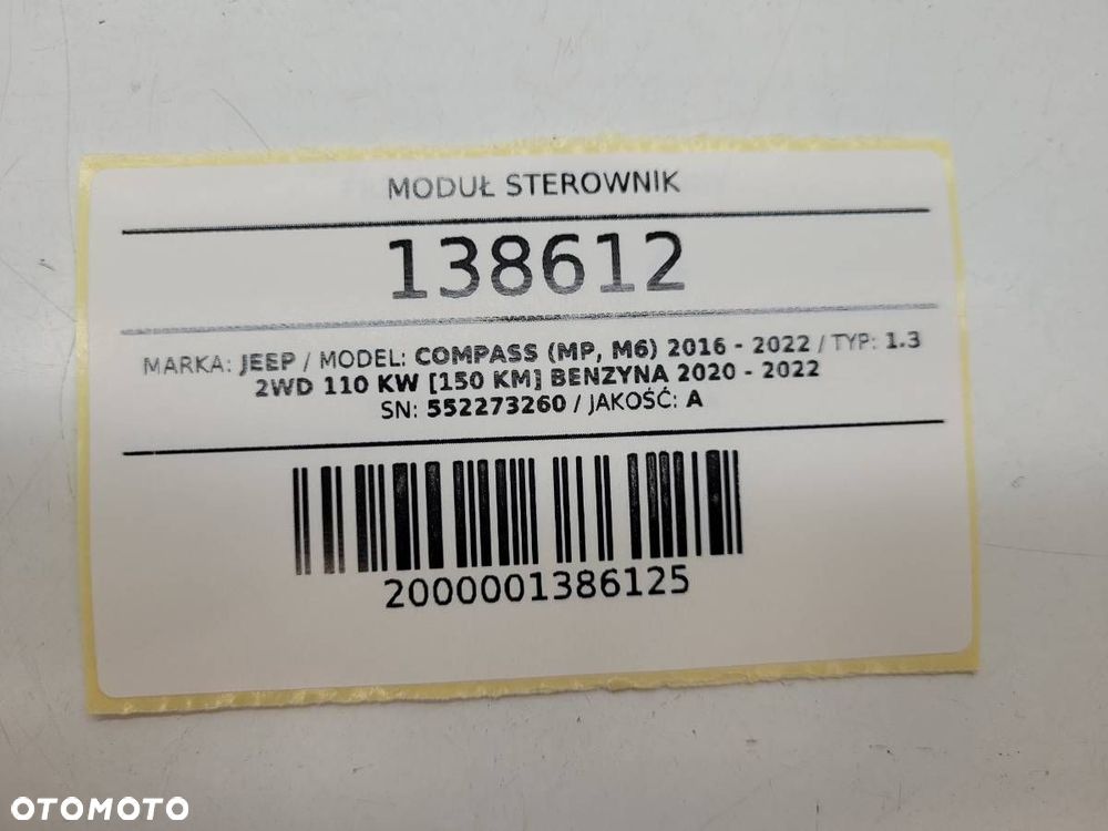 MODUŁ STEROWNIK SKRZYNI COMPASS 2 II 552273260 EUROPA 1.3 150KM BENZYNA - 6