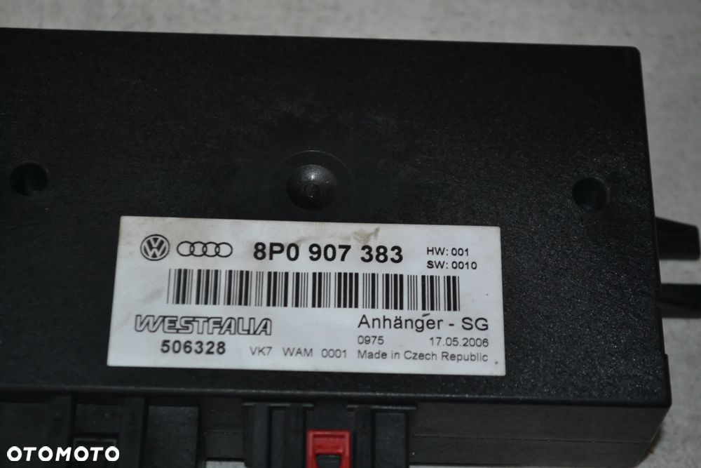 AUDI A3 8P MODUŁ STEROWNIK HAKA HOLOWNICZEGO 8P0907383 WIĄZKA 13 PIN - 2