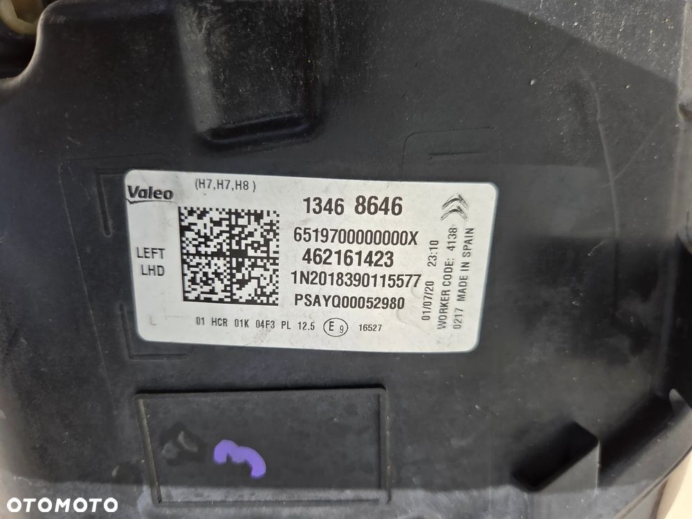 Lampa przednia lewa Citroen C3 Aircross  13468646 - 14