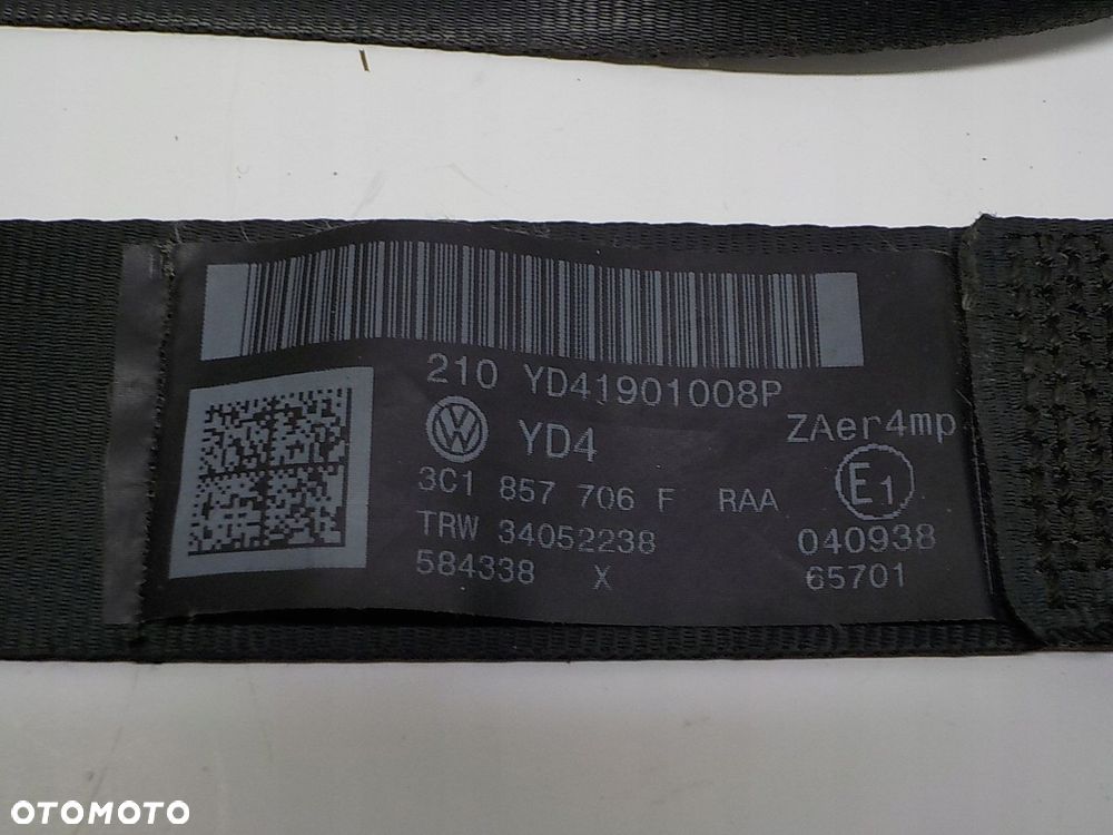 VW PASSAT CC PAS BEZPIECZEŃSTWA NAPINACZ PRAWY 3C1857706F 34052238 - 7