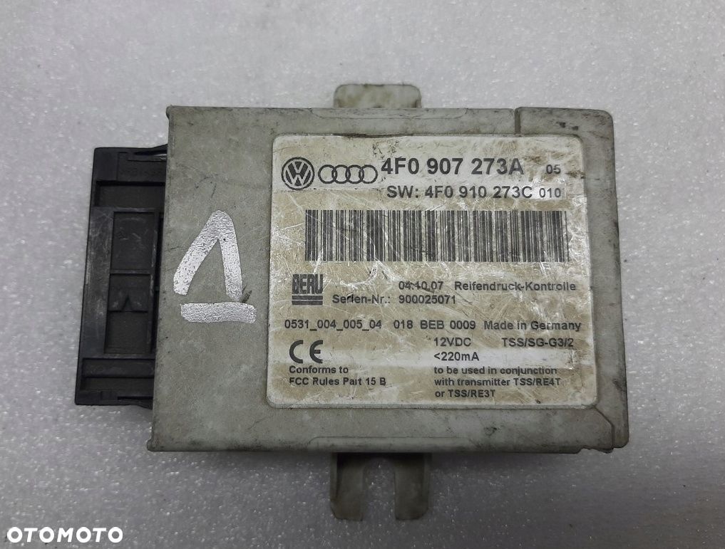 Audi A6 A8 Q7 Sterownik ciśnienia opon 4F0907273A - 1