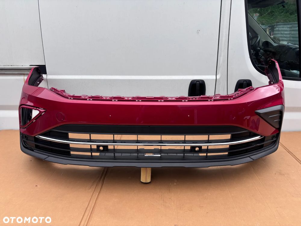 Vw Tiguan II Lift Zderzak Przedni Bordowy Chrom Kratka Zderzaka Dół Zderzaka Kompletny 5NA853665F 5NA807221C 5NA805903H 5NA805901 Pod Czujniki Parkowania - 1