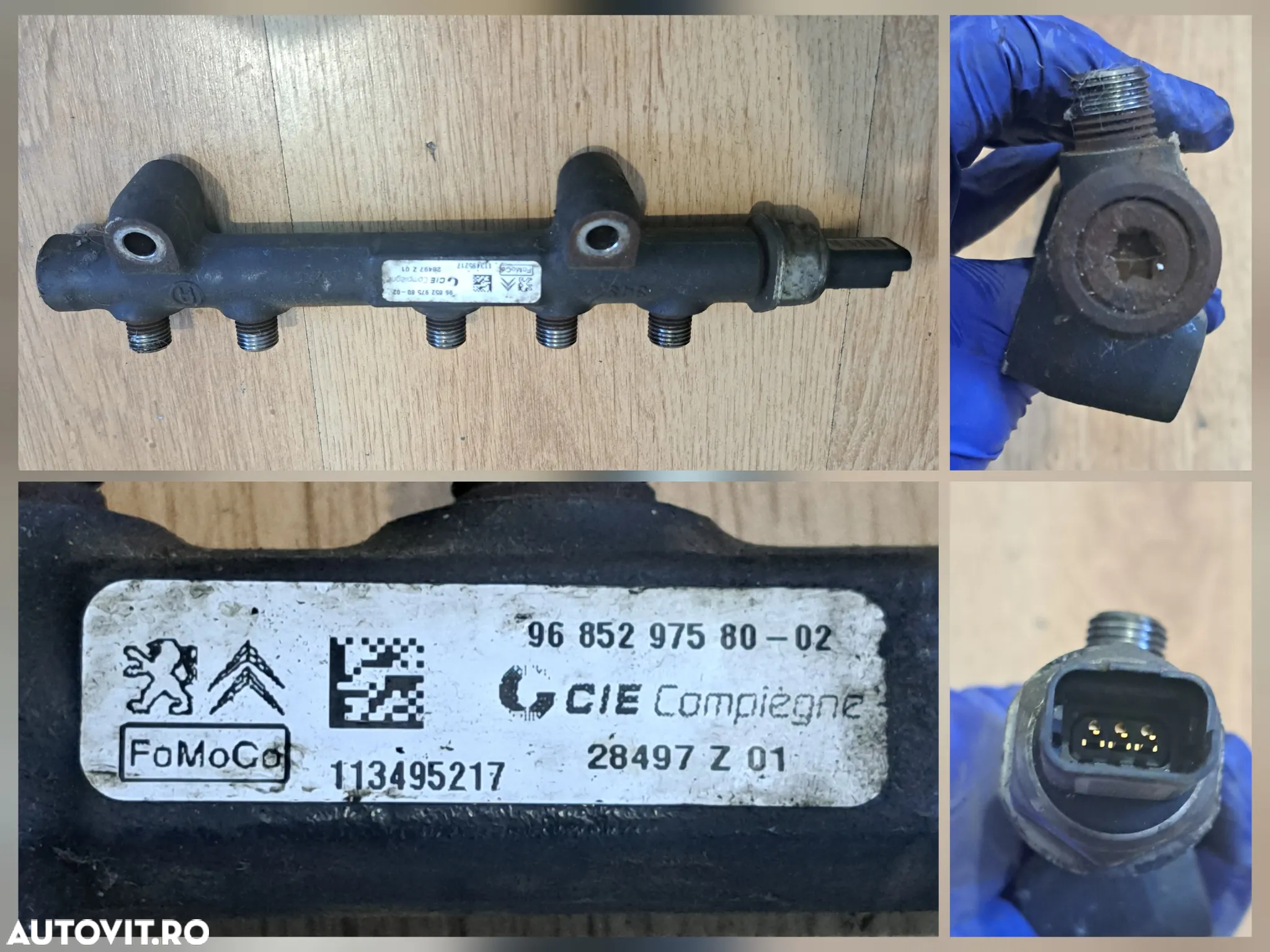Injector injectoare Rampa injectoare Furtun conducta retur combustibil  Protectie injectoare Ford Focus 3 Galaxy 2 S-Max Monde 4 Transit Connect C-Max 2 Grand C-Max Citroen C4 1.6tdci - 4