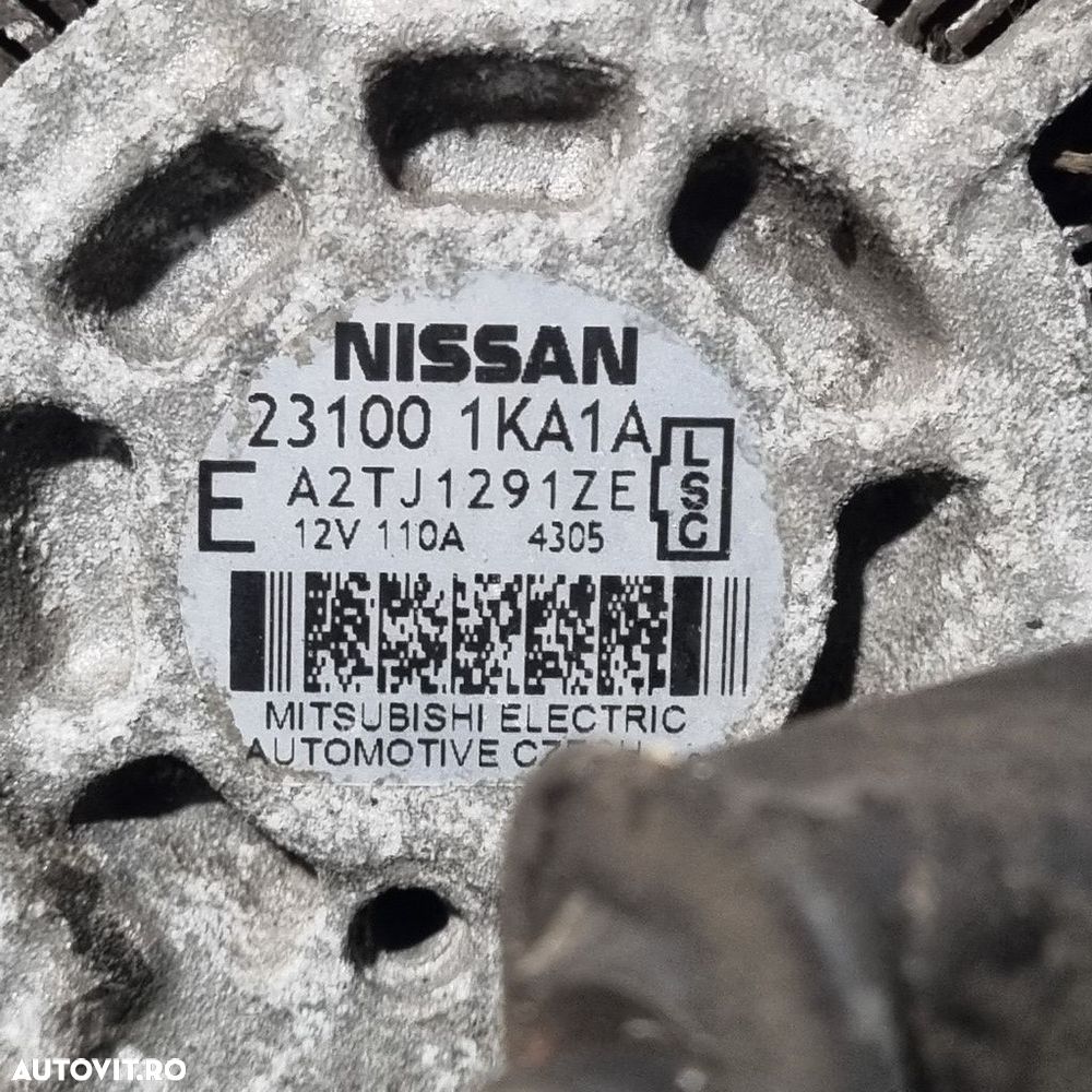 Alternator Nissan Juke 1.6 B 2010 - 2014 117CP 1598CC HR16DE Euro5 (1451) Benzina ... - 4