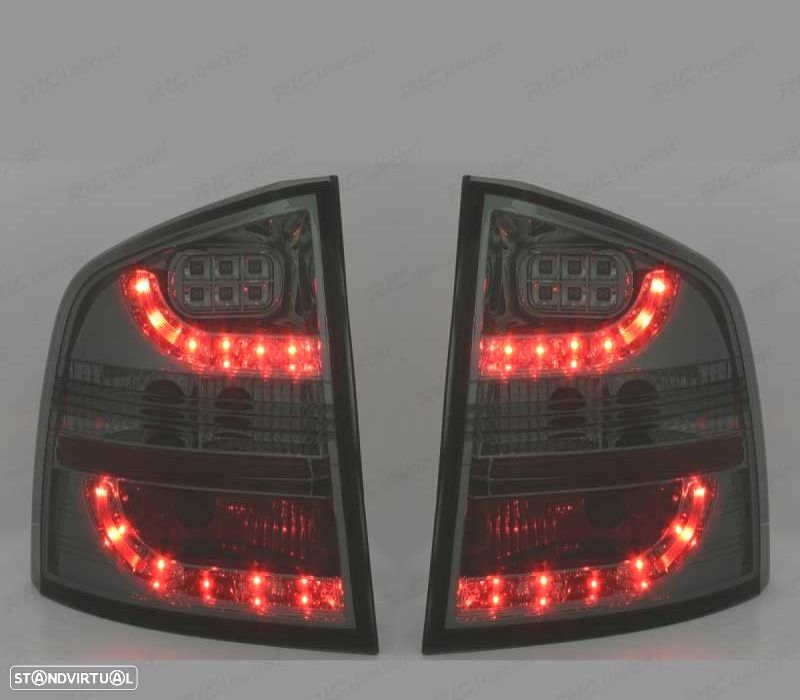 FAROLINS TRASEIROS LED SKODA OCTAVIA KOMBI 05-13 VERMELHO ESCURECIDO - 3