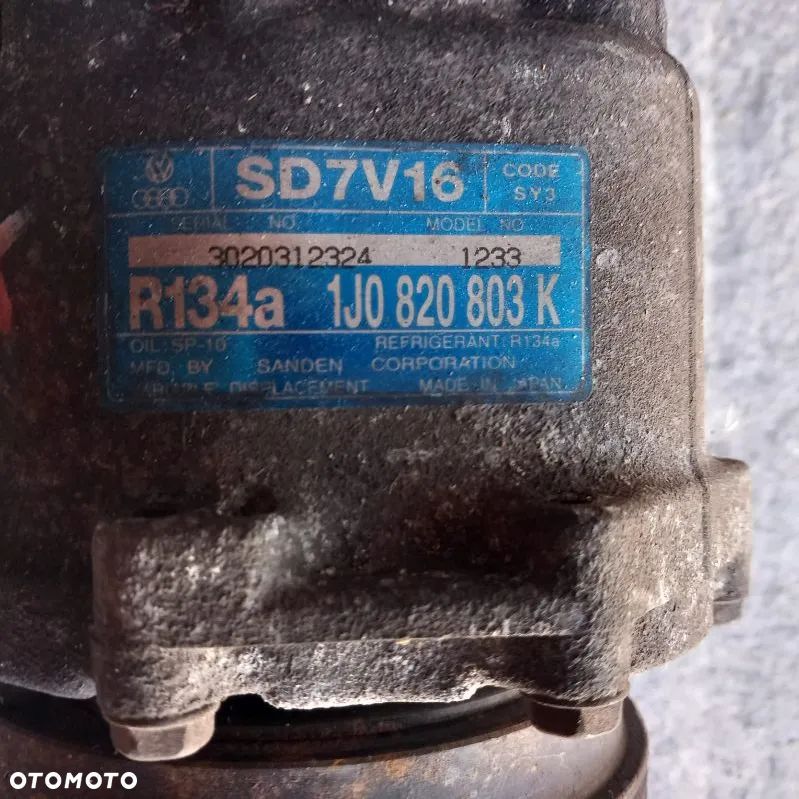 VW Golf IV 4 Seat Leon Skoda Octavia Audi A3  2.0 8V 1.8 1.9 kompresor sprężarka klimatyzacji 1J0820803K - 2