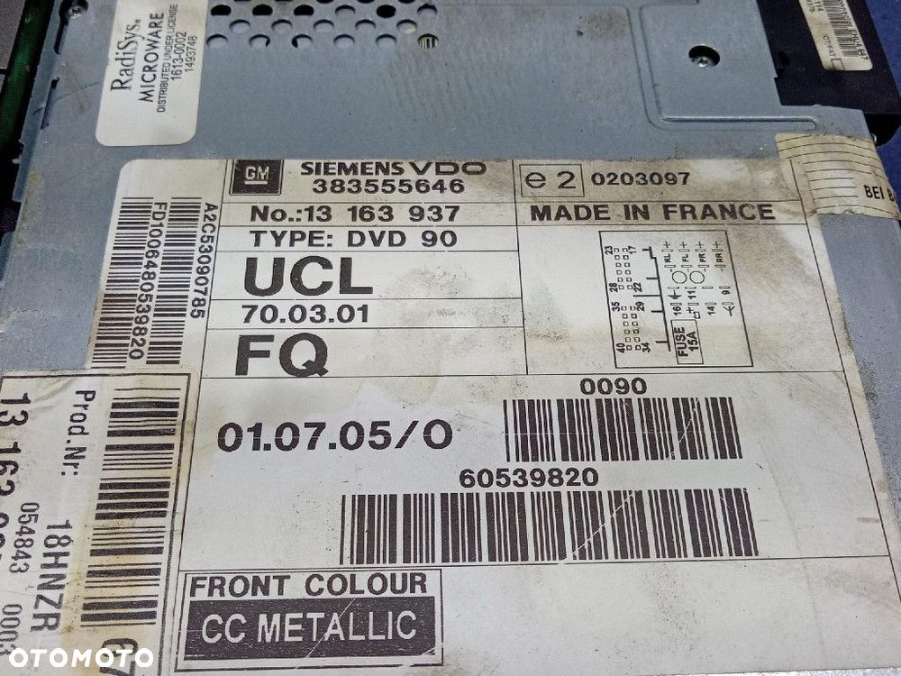 OPEL VECTRA C LIFT 05- RADIO NAWIGACJA  13163937 - 11