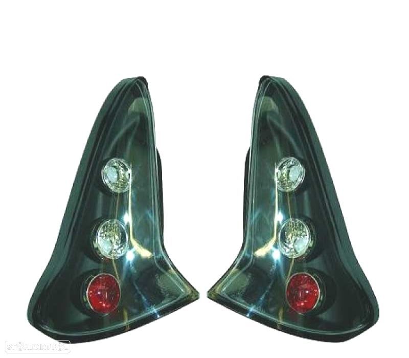 FAROLINS TRASEIROS CITROEN C4 04-09 PRETO LOOK LEXUS - 1