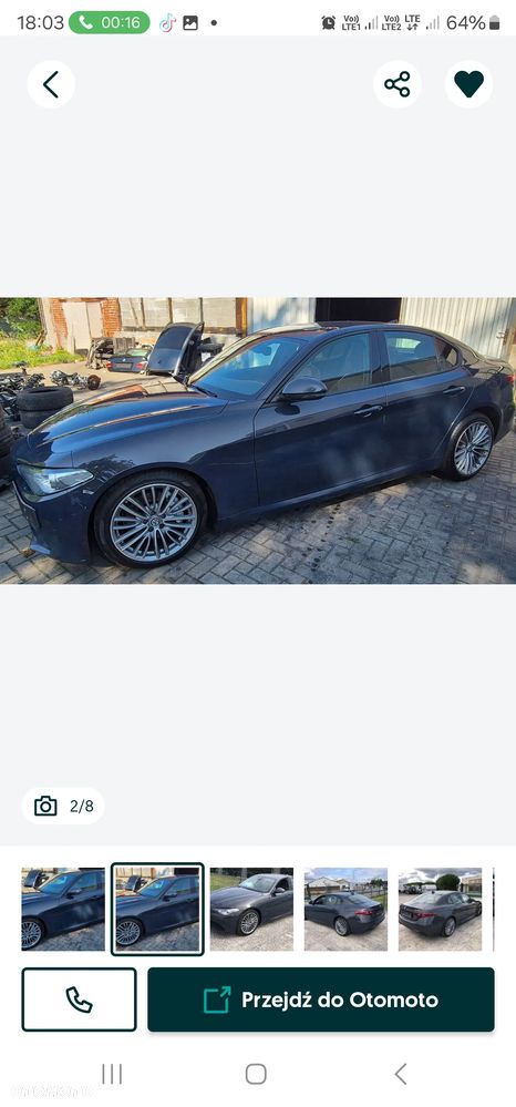 Alfa Romeo Giulia 2.0 turbo wszystkie części potrzebujesz czegoś dzwoń  Lublin - 7