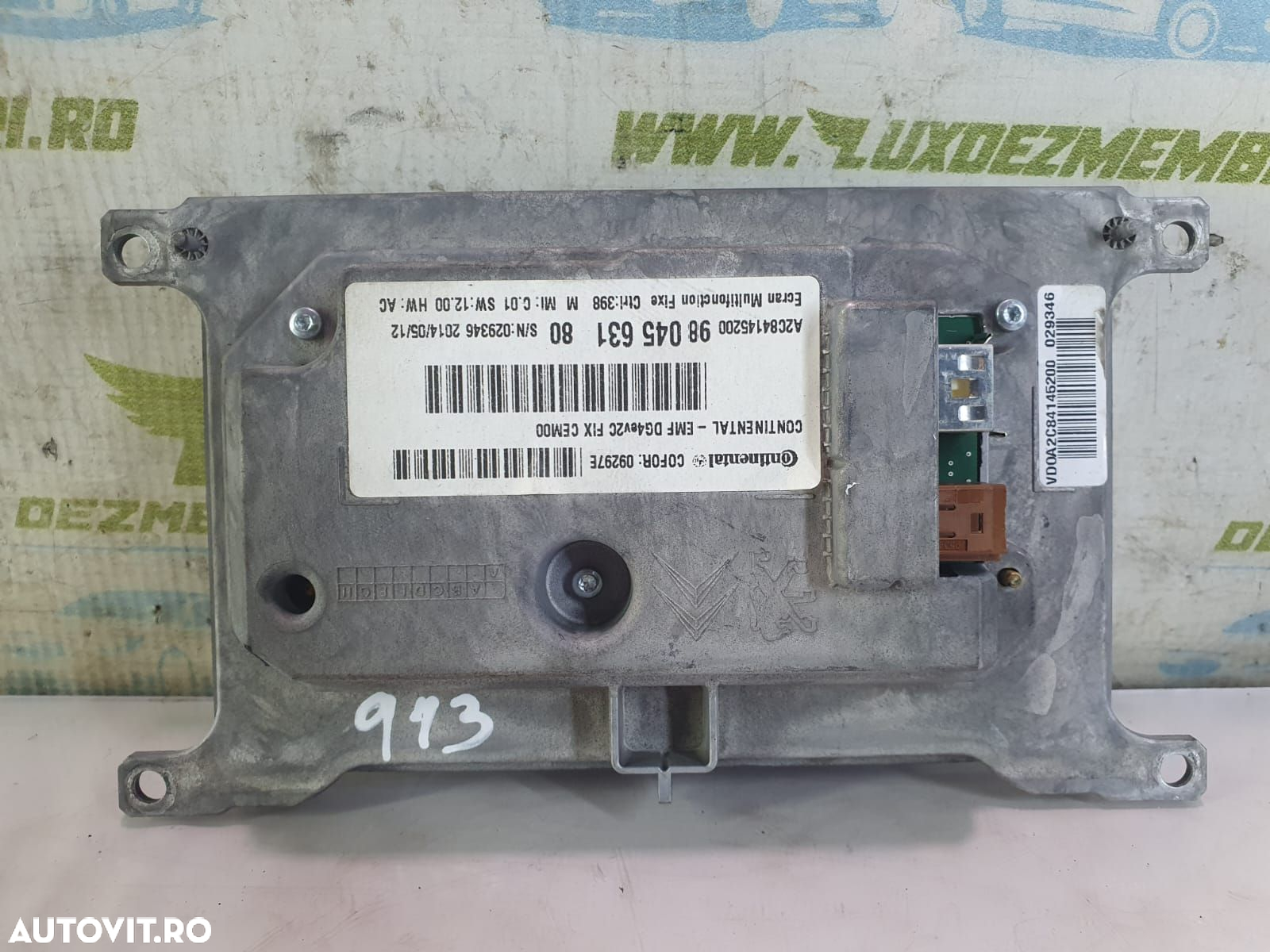 Display navigatie 9804563180 Citroen DS5 1 [2012 - 2015] 2.0 hdi - 3