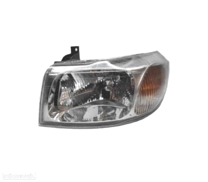 FAROL ESQ OPTICAS FORD TRANSIT 00-06 FUNDO CROMADO - 1