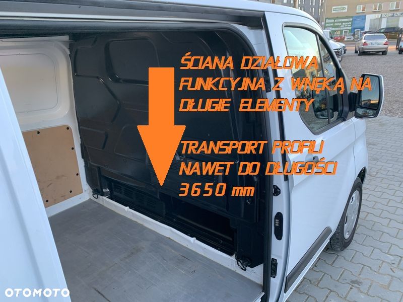 Ford TRANSIT CUSTOM MAXI Long L2H1 Lift Wzmocniony Hak2,8t. Mocny silnik 2.0 130KM EURO6 HOMOLOGACJA VAT-1  Wyposażenie TREND+ Kamera Hak Nawigacja Telefon Parktroniki Zabudowa paki Długa paka do 3650mm - 7