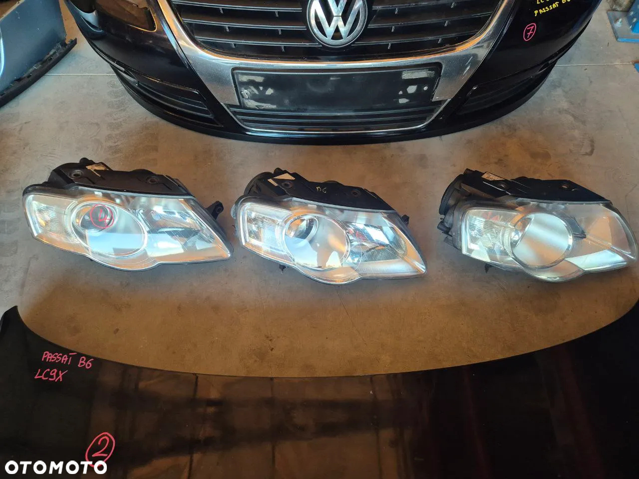 PASSAT B6 ZDERZAK LAMPA MASKA DOKŁADKA REFLEKTOR LC9X LB5M - 4