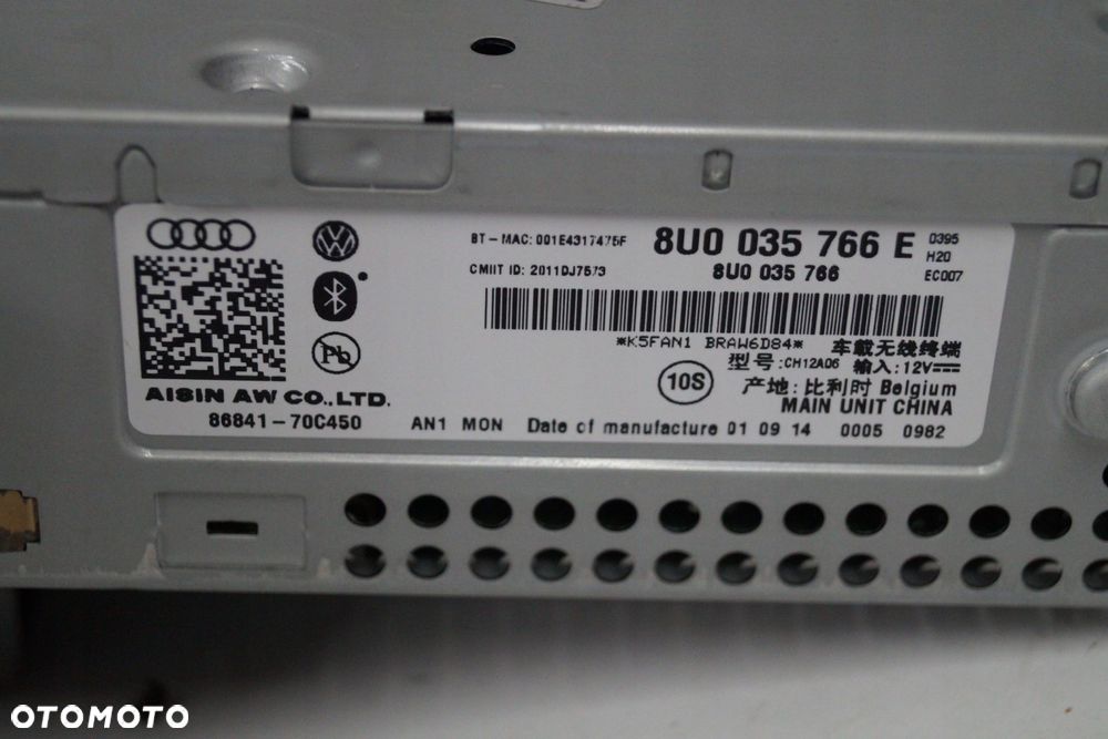 audi q3 8u nawigacja navi 3g+ 8u0035766e sterownik - 2