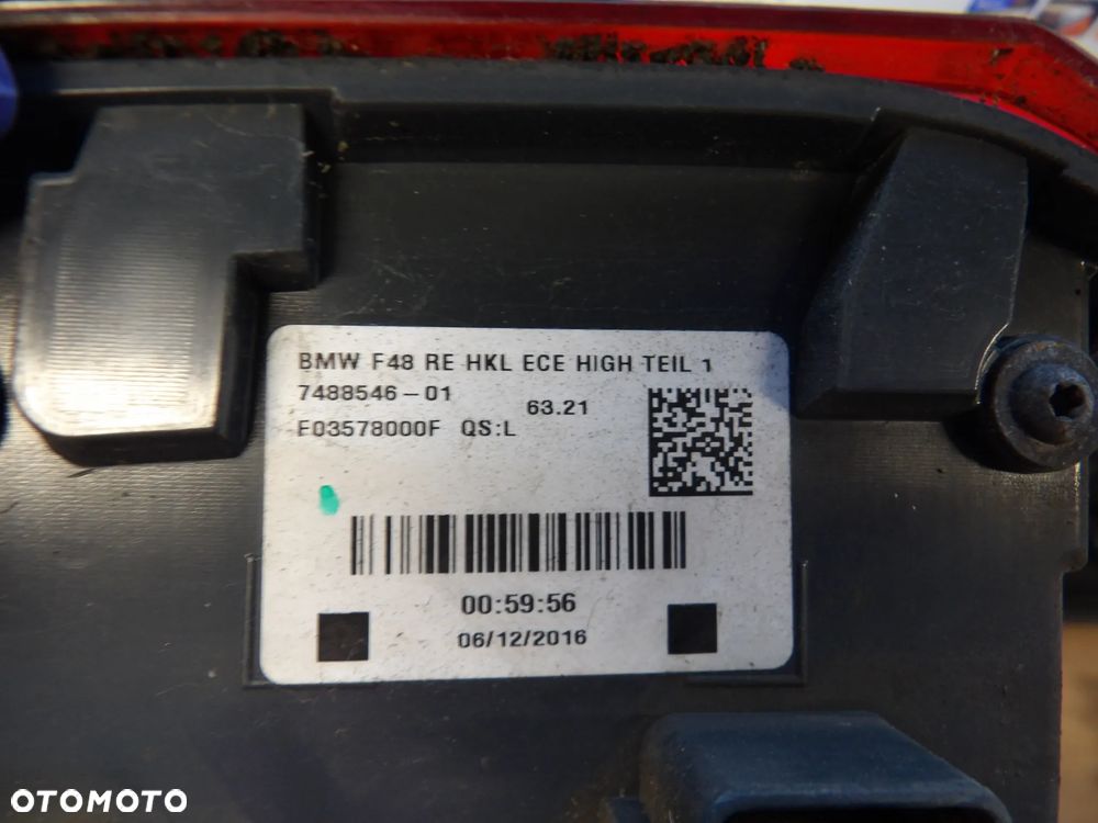 BMW - F48,X1 - PRAWA LAMPA TYLNA - EUROPA - 7488546 - 3
