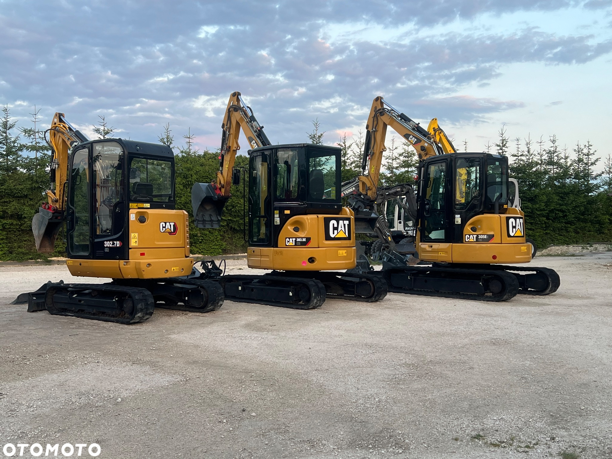 Caterpillar 305 E2cr  minikoparka CAT 18r 2450h 304 303,5 305,5 3 łyżki wiertnica grabie serwisowana CATEPILLAR org w obrysie gąsienicowa koparka wiertnica grabie - 25