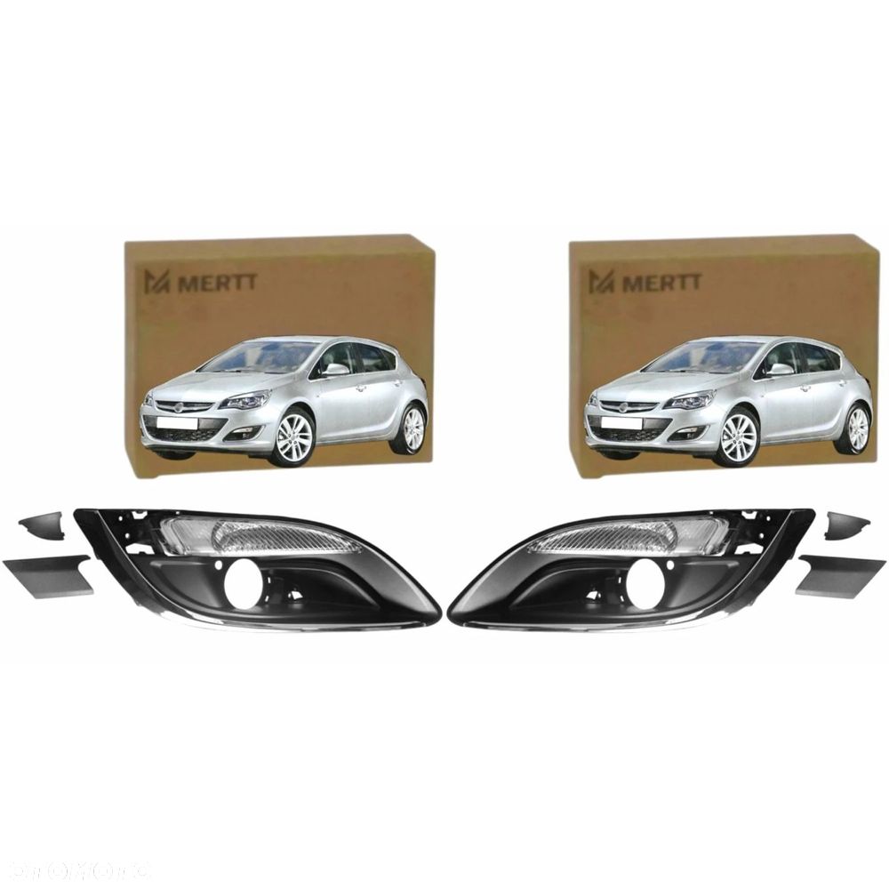 Opel Astra J 12-18 Atrapy przód KRATKI halogenów PRAWA LEWA KOMPLET - 1
