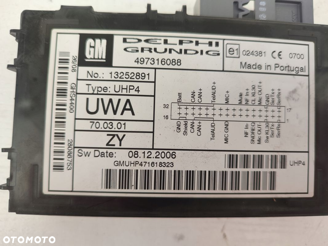 Moduł sterownik BLUETOOTH OPEL VECTRA C LIFT 13252891 - 4